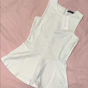 ZARA white peplum top